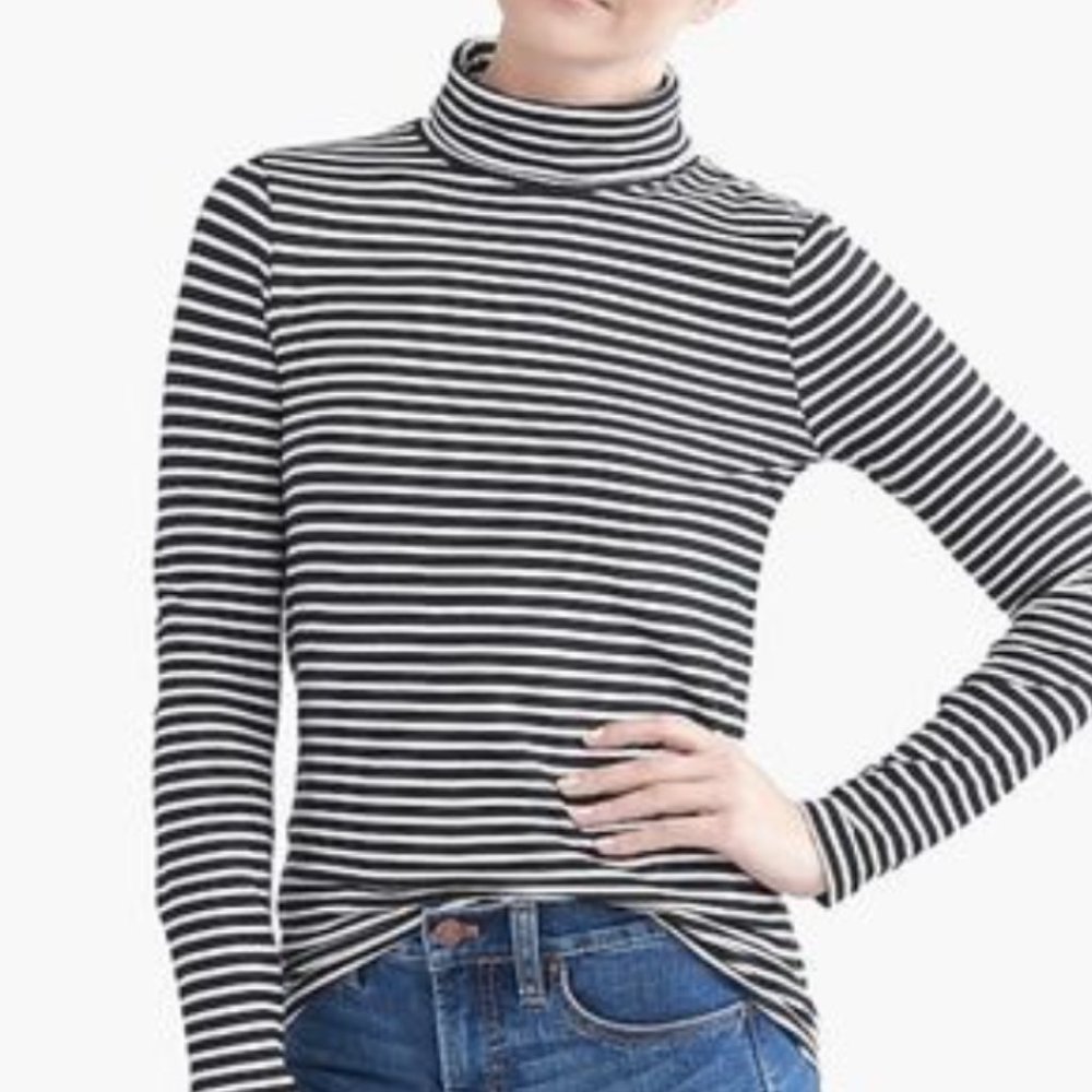 JCrew Stripped Turtleneck